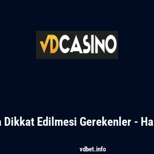 Vdcasino Bonus Kullanımında Dikkat Edilmesi Gerekenler - Hangi Tür Bonuslar Size Uygun?